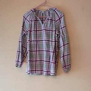 Woman Within Plaid Blouse